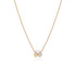 fancy round pink diamond nestled above an oval yellow diamond and an oval grey diamond, on an adjustable 18k rose gold chain<span class='visuallyhidden'>Call or text 323-404-2959 for shopping assistance</span>